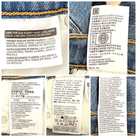 Levi's 501 Premium wedgie straight High rise Jeans Light Blue big “E” 26 - Picture 8 of 12